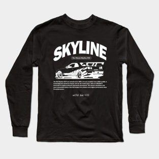 The Skyline GT R34 Black Racing Cars Long Sleeve T-Shirt